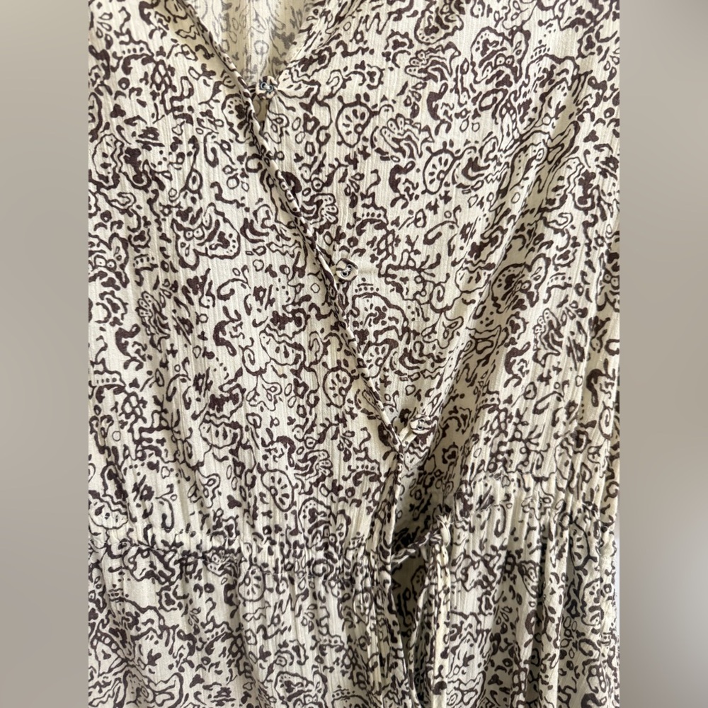 Steve Alan Dress Block Print Cotton Wrap Dress - Picture 4 of 7